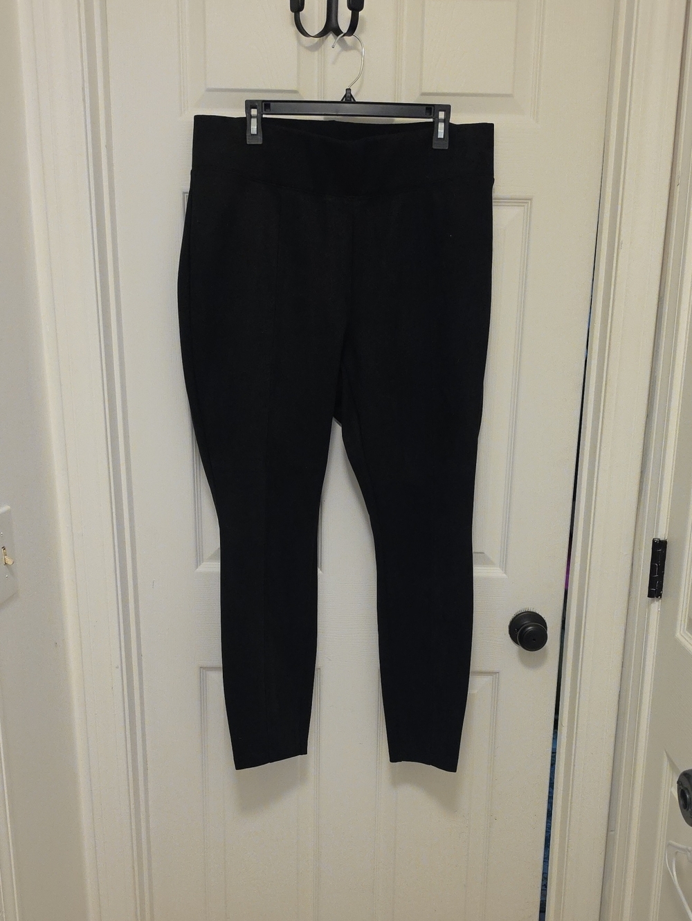 Old Navy 2x Black Faux Suede Stretch Stevie Leggings